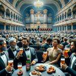 DALL·E 2023-11-12 16.10.21 - A photorealistic image of a beer party at a classical music concert. The scene features an elegant audience, diverse in gender and ethnicity, enjoying.png